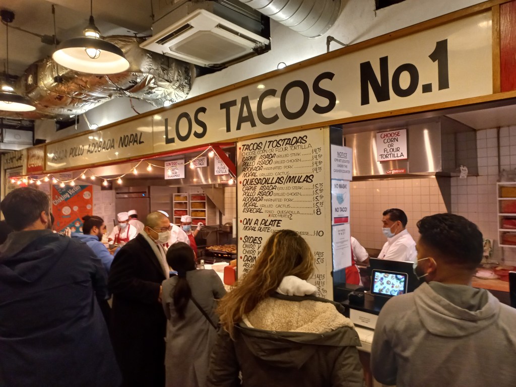 Probando los famosos TACOS No.1 en Chelsea Market NY  